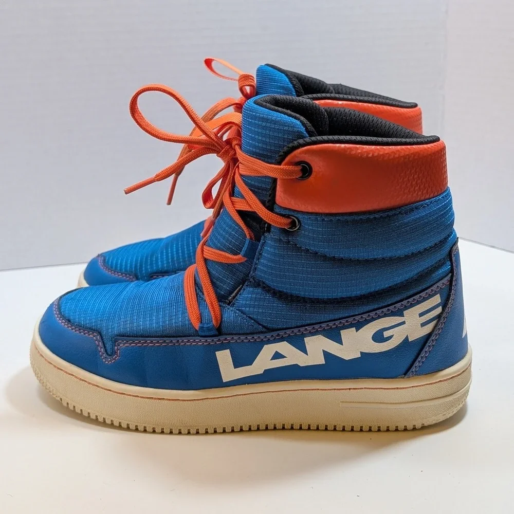 Lange Podium Soft Shoe Blue Orange High Top Après Ski Boots Mens/Youth 5.5 US